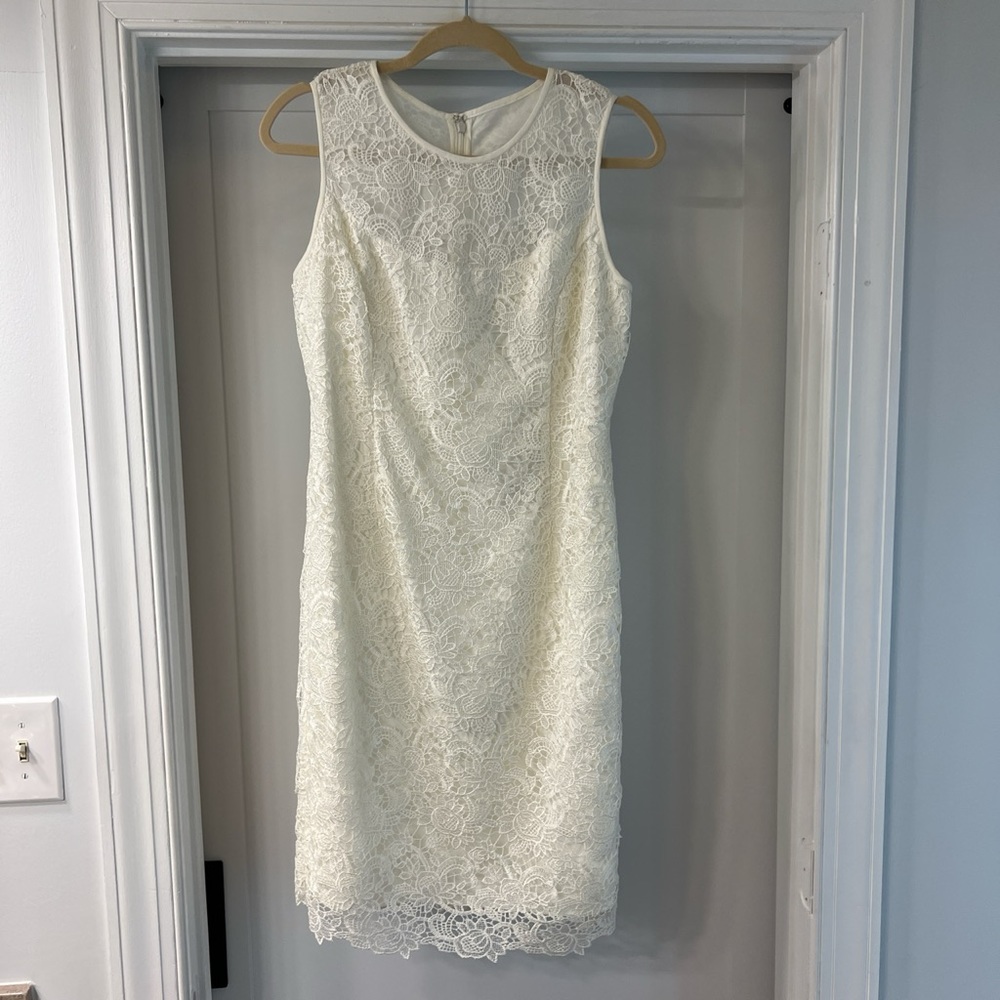 WHBM cream dress. Size 8. Brand new!